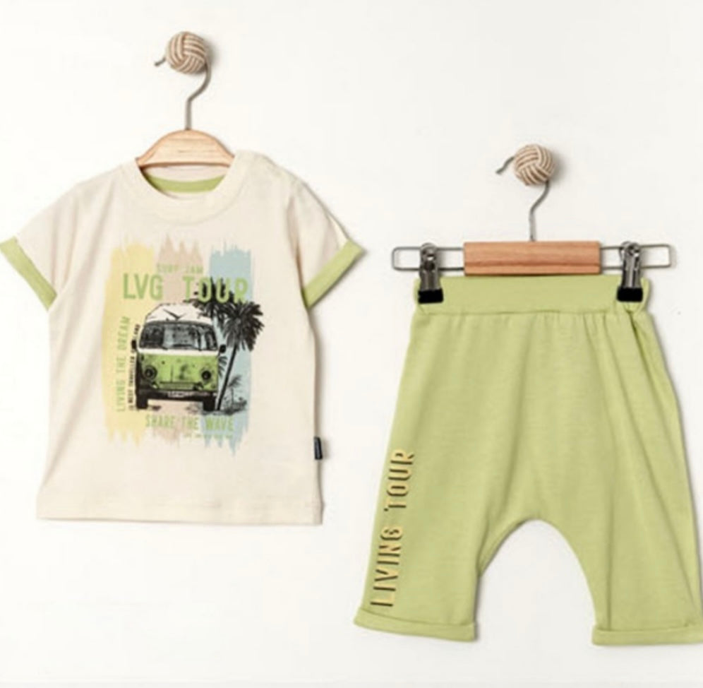 طقم طفل مكون من قطعتين باللون الاخضر من Miniworld