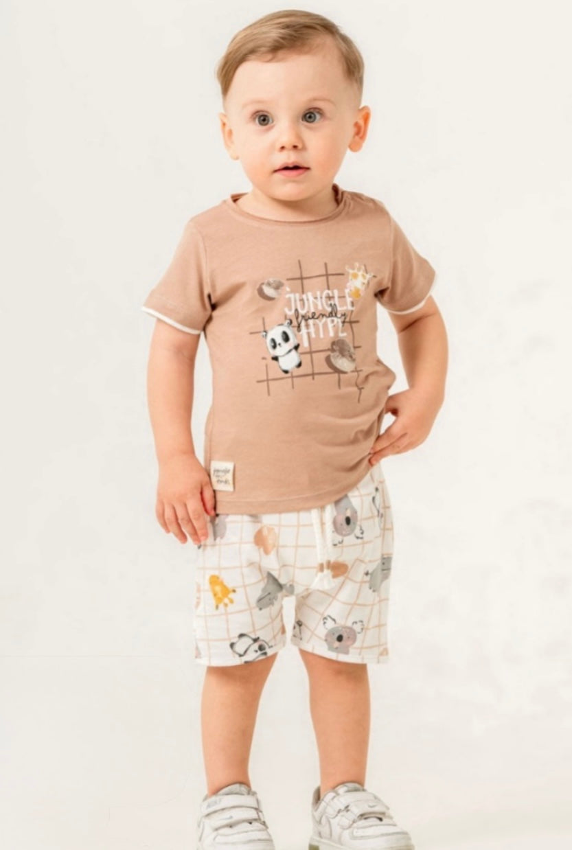 طقم طفل مكون من قطعتين باللون البني من Miniworld