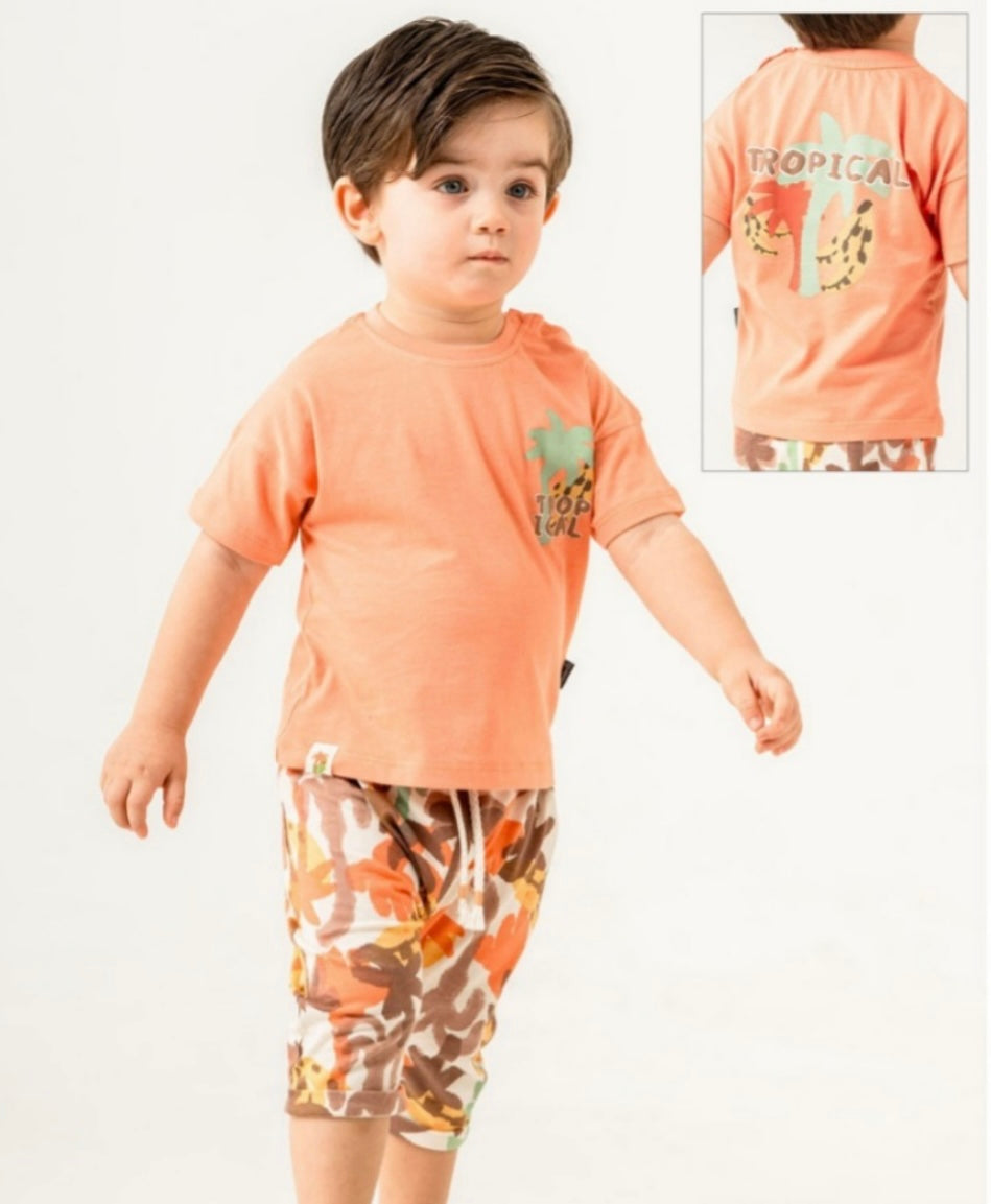 طقم طفل مكون من قطعتين باللون البرتقالي من Miniworld