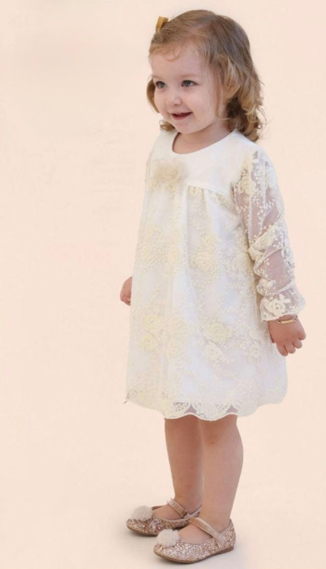 LILAX فستان طفلة باللون البيج من