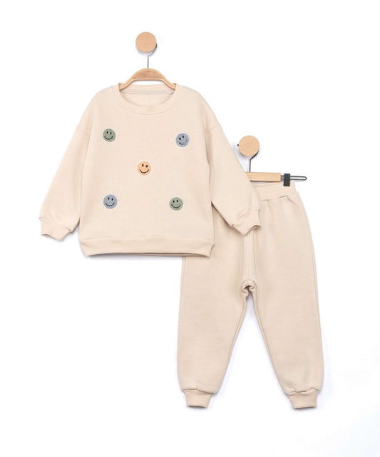 Favo Kids  طقم طفلة باللون البيج من