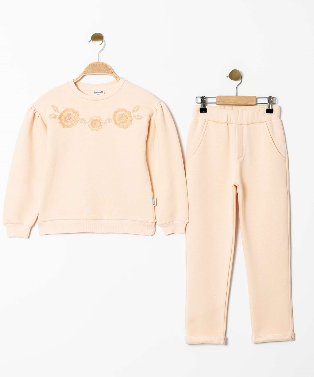 Miniworld  طقم فتاة مكون من قطعتين باللون الخوخي من