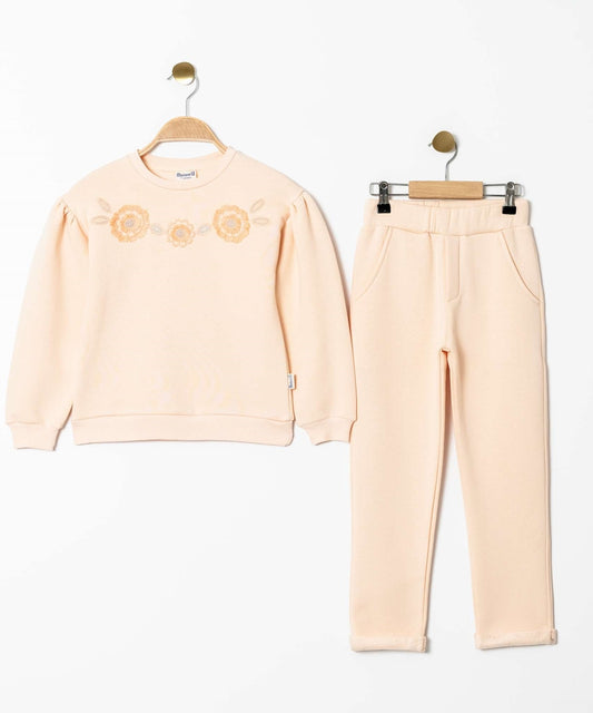 Miniworld  طقم فتاة مكون من قطعتين باللون الخوخي من